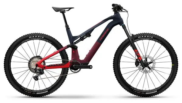 VTT Électrique Tout-Suspendu Haibike Lyke CF 11 Sram GX 12V 430Wh 29'' Bleu Rouge 2024 JARDINS LOISIRS