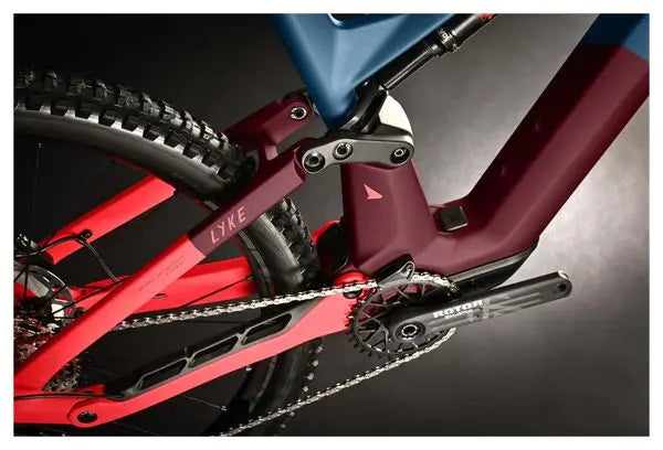 VTT Électrique Tout-Suspendu Haibike Lyke CF 11 Sram GX 12V 430Wh 29'' Bleu Rouge 2024 JARDINS LOISIRS