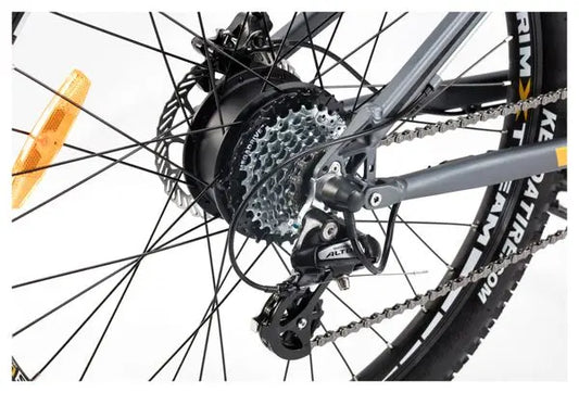 VTT Electrique Tout Suspendu Moma Bikes E-MTB 27.5'' Shimano Altus 8V Gris JARDINS LOISIRS