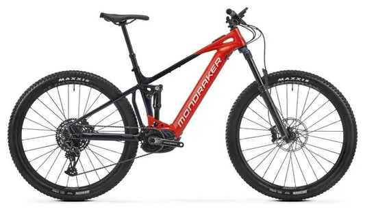 VTT Électrique Tout-Suspendu Mondraker Chaser R Sram GX/SX 12V 750Wh 29'' Rouge Bleu 2025 JARDINS LOISIRS