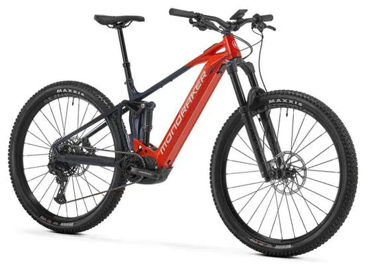 VTT Électrique Tout-Suspendu Mondraker Chaser R Sram GX/SX 12V 750Wh 29'' Rouge Bleu 2025 JARDINS LOISIRS