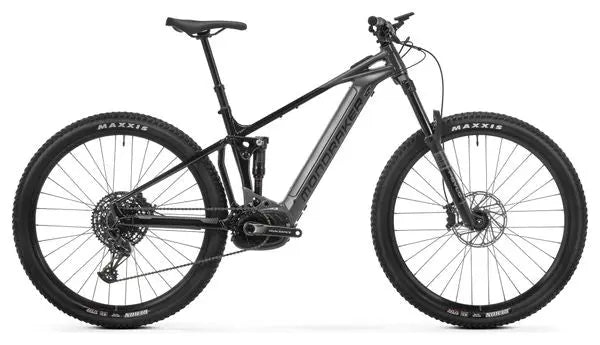 VTT Électrique Tout-Suspendu Mondraker Chaser Sram SX Eagle 12V 625Wh 29'' Gris Noir 2025 JARDINS LOISIRS