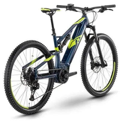 VTT Electrique Tout-Suspendu Raymon FullRay 130E 6.0 Sram SX 12V 630Wh 27.5'' Bleu Vert JARDINS LOISIRS