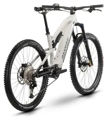 VTT Electrique Tout Suspendu Raymon TrailRay 150 Shimano Deore 12V 720Wh 29'' Blanc 2025 JARDINS LOISIRS