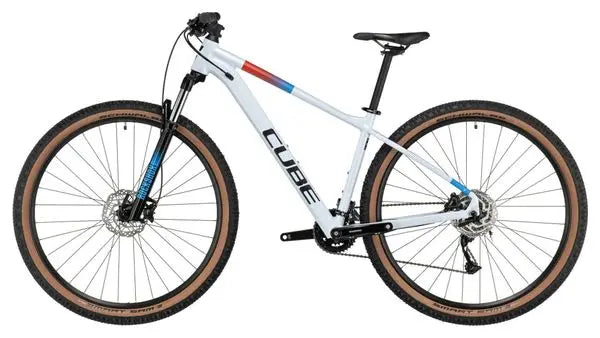 VTT Semi-Rigide Cube Aim SLX Shimano Alivio/Altus 9V 29'' Blanc Bleu JARDINS LOISIRS