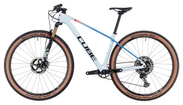 VTT Semi-Rigide Cube Elite C:68X SLX Shimano XTR 12V 29'' Gris Bleu Teamline JARDINS LOISIRS