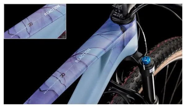 VTT Semi-Rigide Cube Reaction C:62 Race Shimano Deore XT 12V 29'' Bleu Pigeon Art 2025 JARDINS LOISIRS