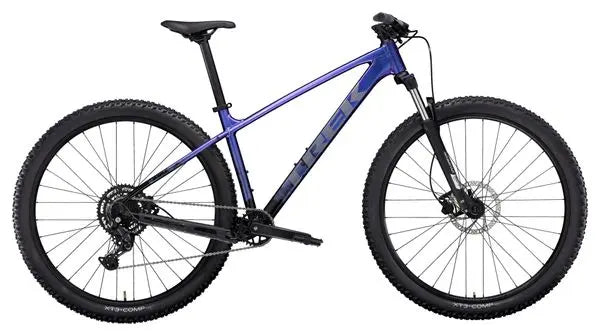 VTT Semi Rigide Trek Marlin 5 Shimano Cues 9V 29'' Violet Noir Gén. 3 JARDINS LOISIRS