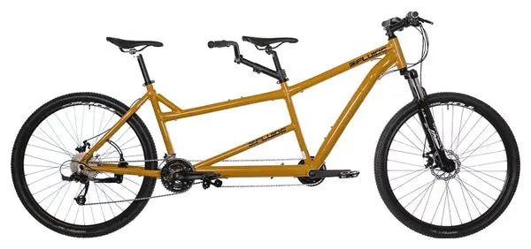 VTT Tandem Semi-Rigide Fluide MicroShift Mezzo 3x10V 29'' Jaune Sable JARDINS LOISIRS