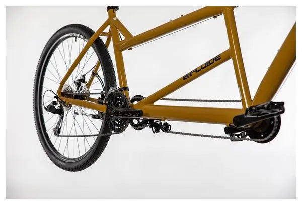 VTT Tandem Semi-Rigide Fluide MicroShift Mezzo 3x10V 29'' Jaune Sable JARDINS LOISIRS