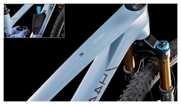 VTT Tout-Suspendu Cube Stereo One44 C:62 Race Shimano Deore XT 12V 29'' Bleu Pigeon Art 2025 JARDINS LOISIRS