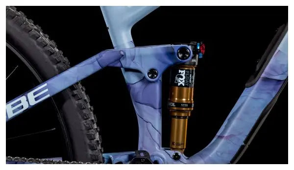 VTT Tout-Suspendu Cube Stereo One44 C:62 Race Shimano Deore XT 12V 29'' Bleu Pigeon Art 2025 JARDINS LOISIRS