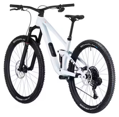 VTT Tout-Suspendu Cube Stereo One44 C:68X SLX Sram GX Eagle AXS 12V 29'' Blanc Bleu Frost 2024 JARDINS LOISIRS