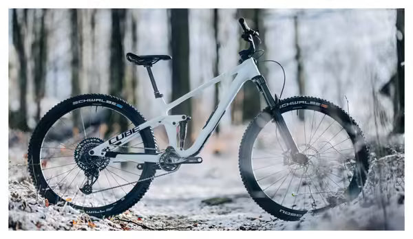 VTT Tout-Suspendu Cube Stereo One44 C:68X SLX Sram GX Eagle AXS 12V 29'' Blanc Bleu Frost 2024 JARDINS LOISIRS