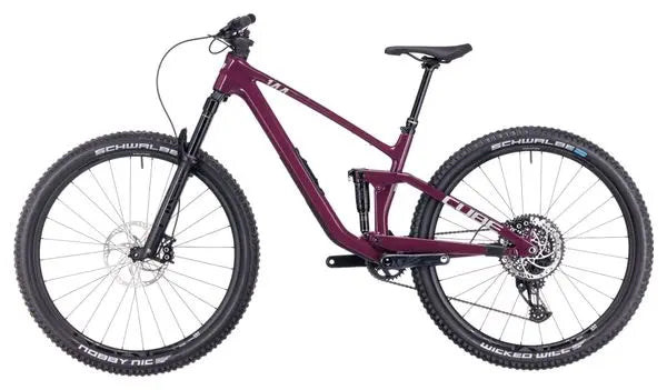 VTT Tout-Suspendu Cube Stereo One44 C:68X SLX Sram GX Eagle AXS 12V 29'' Rose Rouge Wine 2024 JARDINS LOISIRS