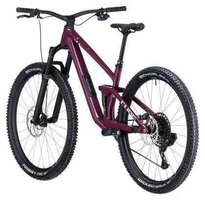 VTT Tout-Suspendu Cube Stereo One44 C:68X SLX Sram GX Eagle AXS 12V 29'' Rose Rouge Wine 2024 JARDINS LOISIRS