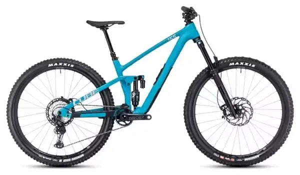 VTT Tout-Suspendu Cube Stereo One55 C:62 SLX Shimano XT 12V 29'' Bleu Bondi JARDINS LOISIRS