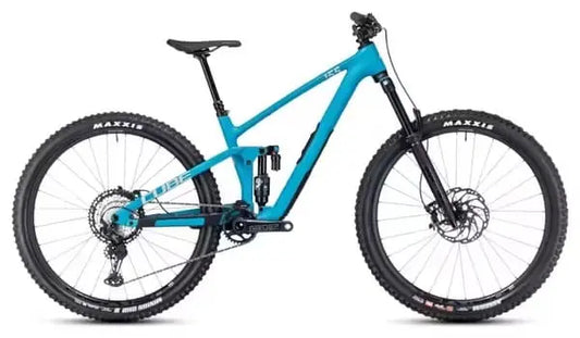 VTT Tout-Suspendu Cube Stereo One55 C:62 SLX Shimano XT 12V 29'' Bleu Bondi JARDINS LOISIRS