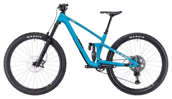 VTT Tout-Suspendu Cube Stereo One55 C:62 SLX Shimano XT 12V 29'' Bleu Bondi JARDINS LOISIRS