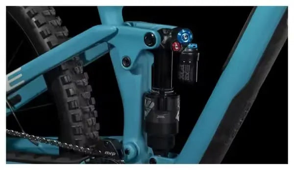 VTT Tout-Suspendu Cube Stereo One55 C:62 SLX Shimano XT 12V 29'' Bleu Bondi JARDINS LOISIRS