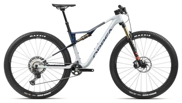 VTT Tout-Suspendu Orbea Oiz M10 Shimano XT 12V 29'' Gris Silver Bleu Carbon View 2024 JARDINS LOISIRS