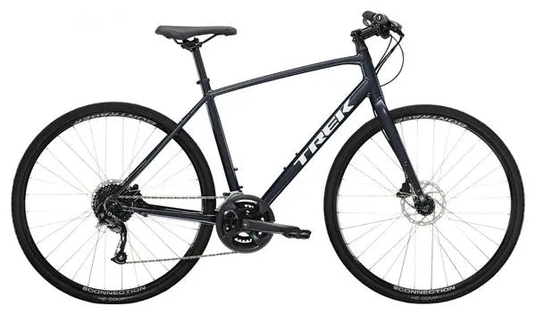 Vélo Fitness Trek FX 2 Disc Shimano Acera/Altus 9V 700 mm Bleu Nautical Navy JARDINS LOISIRS