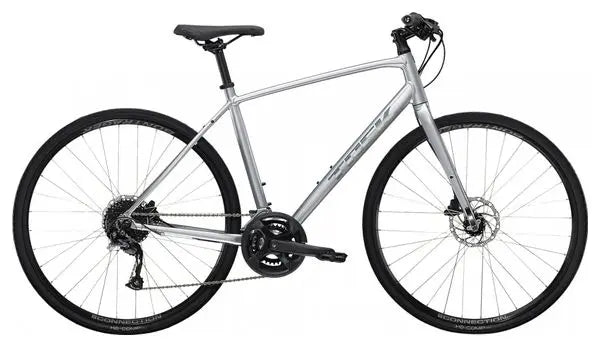 Vélo Fitness Trek FX 2 Disc Shimano Acera/Altus 9V 700 mm Gris Quicksilver JARDINS LOISIRS