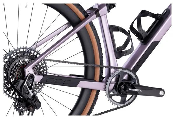 Vélo de Gravel BMC URS 01 LT One Sram Force eTap AXS / GX Eagle AXS 12V 700 mm Violet Pearl 2024 JARDINS LOISIRS