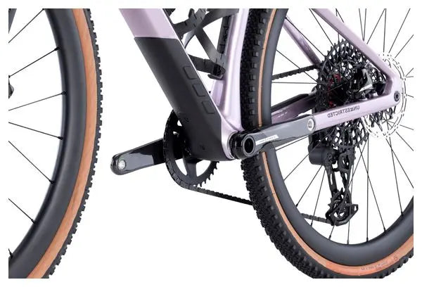 Vélo de Gravel BMC URS 01 LT One Sram Force eTap AXS / GX Eagle AXS 12V 700 mm Violet Pearl 2024 JARDINS LOISIRS