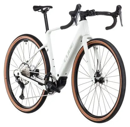 Vélo de Gravel Électrique Cube Nuroad Hybrid C:62 Race 400X Shimano GRX 12V 400 Wh 700 mm Gris Vert Desertstone 2025 JARDINS LOISIRS