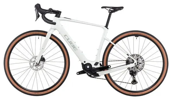 Vélo de Gravel Électrique Cube Nuroad Hybrid C:62 Race 400X Shimano GRX 12V 400 Wh 700 mm Gris Vert Desertstone 2025 JARDINS LOISIRS