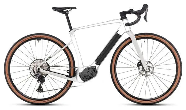 Vélo de Gravel Électrique Cube Nuroad Hybrid C:62 Race 400X Shimano GRX 12V 400 Wh 700 mm Gris Vert Desertstone 2025 JARDINS LOISIRS