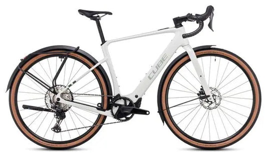 Vélo de Gravel Électrique Cube Nuroad Hybrid C:62 Race FE 400X Shimano GRX 12V 400 Wh 700 mm Gris Vert Desertstone 2025 JARDINS LOISIRS