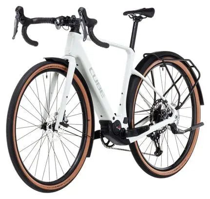 Vélo de Gravel Électrique Cube Nuroad Hybrid C:62 Race FE 400X Shimano GRX 12V 400 Wh 700 mm Gris Vert Desertstone 2025 JARDINS LOISIRS