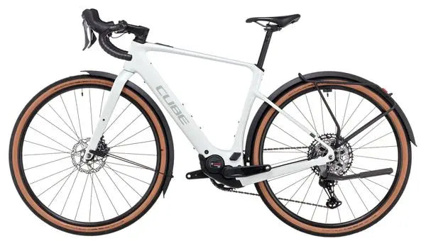 Vélo de Gravel Électrique Cube Nuroad Hybrid C:62 Race FE 400X Shimano GRX 12V 400 Wh 700 mm Gris Vert Desertstone 2025 JARDINS LOISIRS