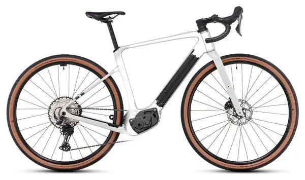 Vélo de Gravel Électrique Cube Nuroad Hybrid C:62 Race FE 400X Shimano GRX 12V 400 Wh 700 mm Gris Vert Desertstone 2025 JARDINS LOISIRS