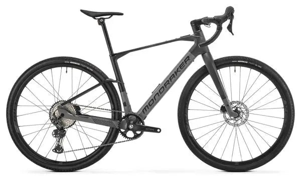 Vélo de Gravel Electrique Mondraker Dusty Shimano GRX 12V 350Wh 700mm Gris/Noir 2025 JARDINS LOISIRS