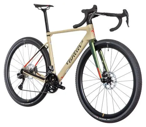 Vélo de Gravel Wilier Triestina Rave SLR Shimano GRX Di2 12V 700 mm Beige Sand Vert 2024 JARDINS LOISIRS