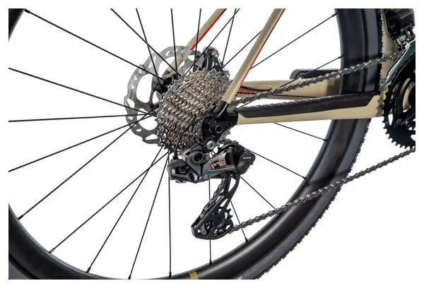 Vélo de Gravel Wilier Triestina Rave SLR Shimano GRX Di2 12V 700 mm Beige Sand Vert 2024 JARDINS LOISIRS