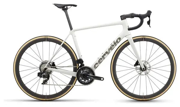 Vélo de Route Cervelo R5 Sram Force eTap AXS 12V 700 mm Blanc 2025 JARDINS LOISIRS