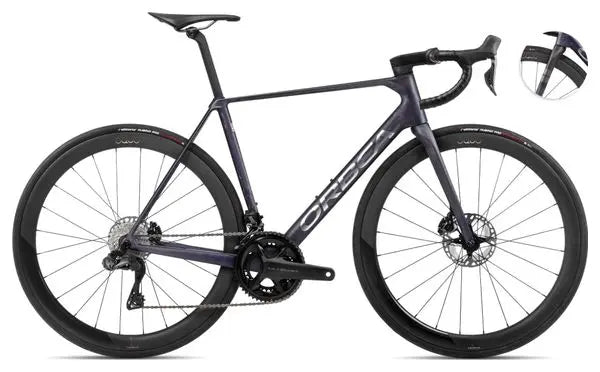 Vélo de Route Orbea Orca M20iLTD Shimano Ultegra Di2 12V 700 mm Bleu Violet Tanzanite Carbon Raw 2024 JARDINS LOISIRS