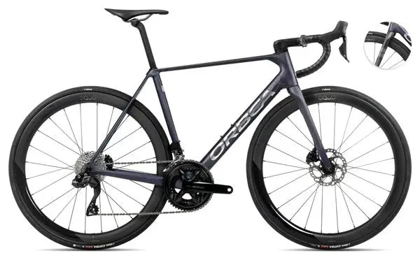 Vélo de Route Orbea Orca M30iLTD PWR Shimano 105 Di2 12V 700 mm Bleu Violet Tanzanite Carbon Raw 2025 JARDINS LOISIRS
