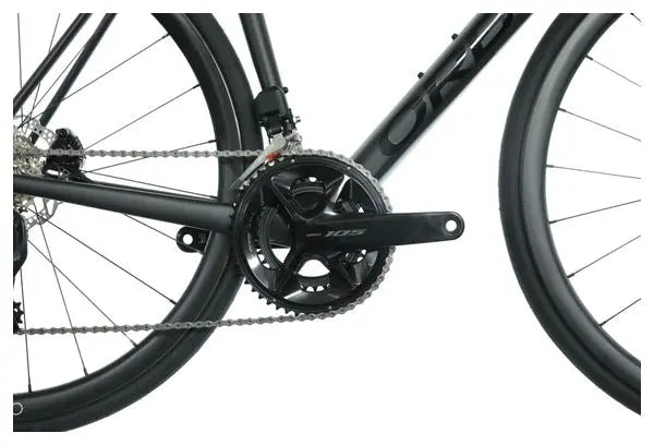 Vélo de Route Orbea Orca M35i Shimano 105 Di2 12V 700 mm Gris Noir Vulcano 2024 JARDINS LOISIRS