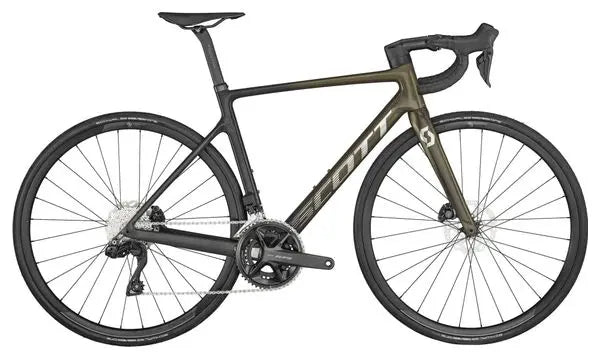 Vélo de Route Scott Addict RC 40 Shimano 105 Di2 12V 700 mm Kaki 2024 JARDINS LOISIRS