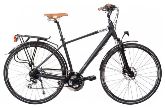 Vélo de Ville Bicyklet Léon Shimano Acera/Altus 8V 700 mm Noir Mat JARDINS LOISIRS