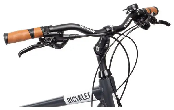 Vélo de Ville Bicyklet Léon Shimano Acera/Altus 8V 700 mm Noir Mat JARDINS LOISIRS