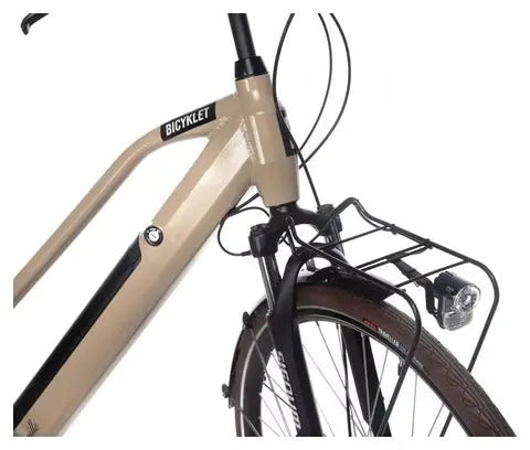 Vélo de Ville Électrique Bicyklet Camille Shimano Acera/Altus 8V 504 Wh 700 mm Beige Ivoire JARDINS LOISIRS