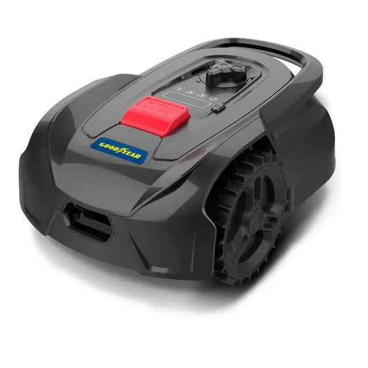 Robot Tondeuse à Gazon Connecté Pelouses 500m2 Cable Périphérique 300m + Station de charge - Contrôle via Application GOODYEAR JARDINS LOISIRS