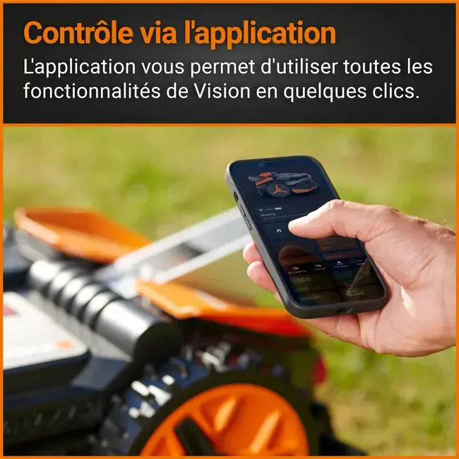 Robot tondeuse connecté WORX LANDROID VISION - Jusqu'à 1300m²- WR213E (Sans fil) JARDINS LOISIRS