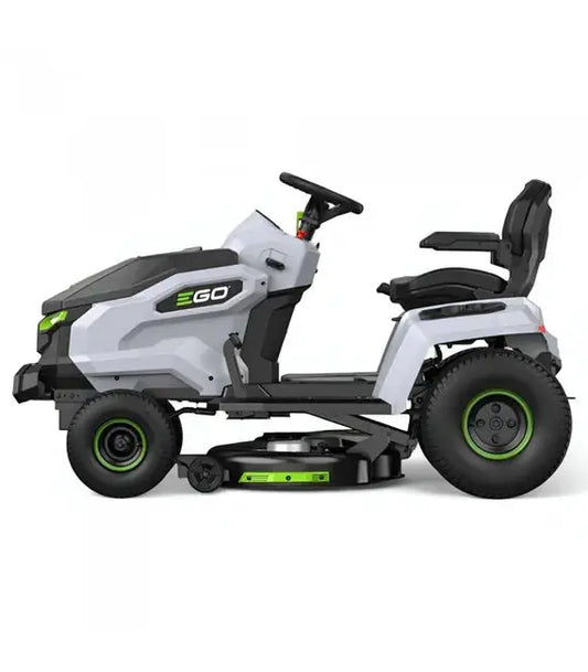 PACK Tracteur tondeuse autoportée à éjection latérale et mulching, 4 batteries 10Ah et chargeur rapide JARDINS LOISIRS